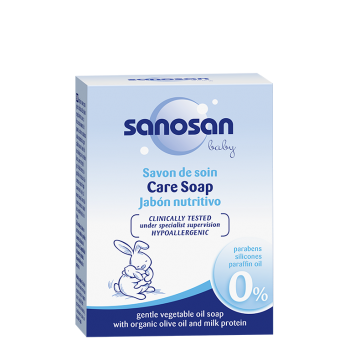 SANOSAN - jemné mýdlo z rostlinných olejů s bio olivovým olejem a mléčným proteinem 100 g sanosan - 1