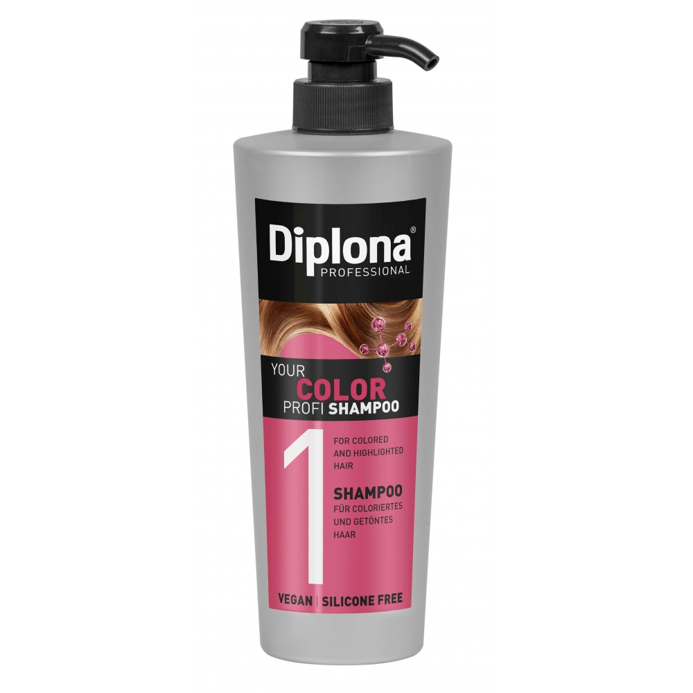 Diplona Your Color Profi šampón pro pro zářivou barvu barvených a melírovaných vlasů 600 ml Diplona - 1