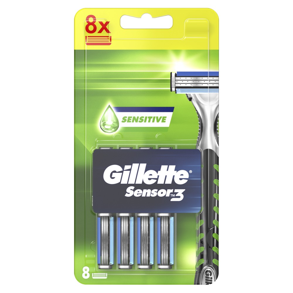 copy of Gillette Sensor3 strojek + náhradní hlavice 3 ks Gillette - 1